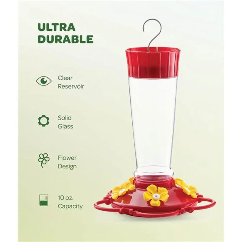 Hummingbird Feeder 10 oz [Set of 2] Plastic Hummingbird Feeders for Outdoors